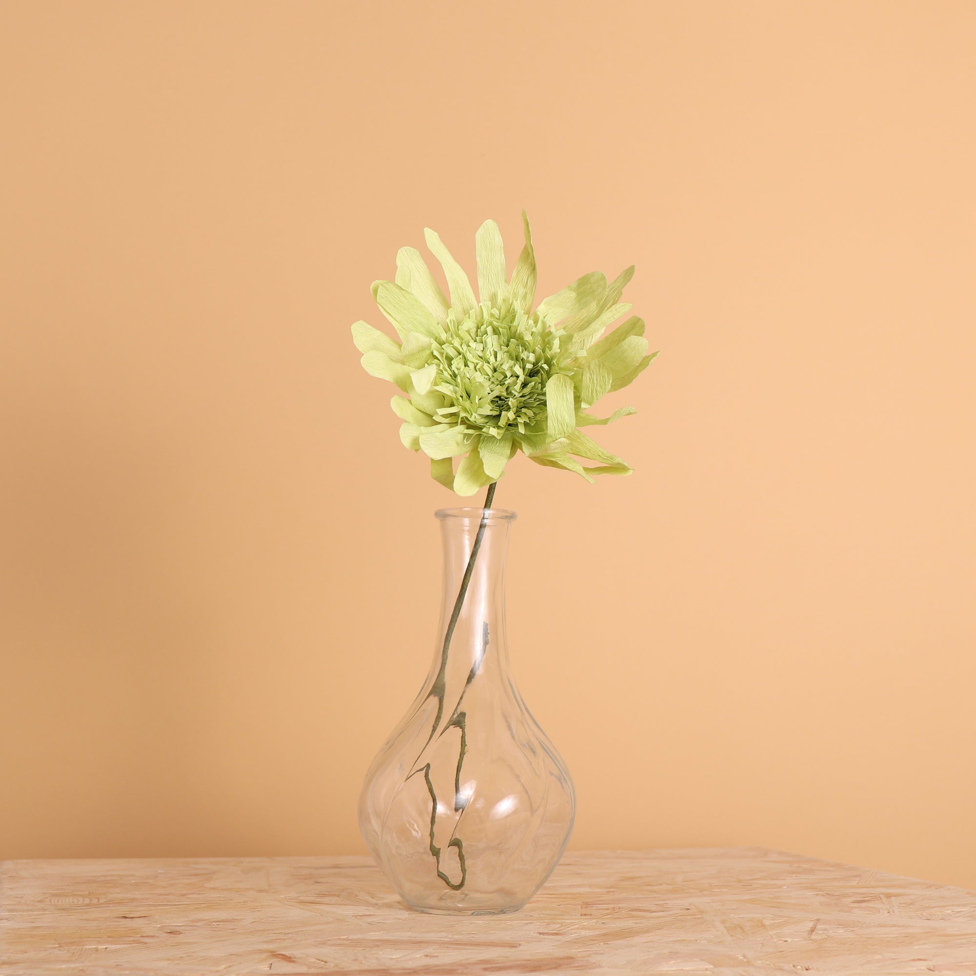 Cherry Puff Paper Flower, Green