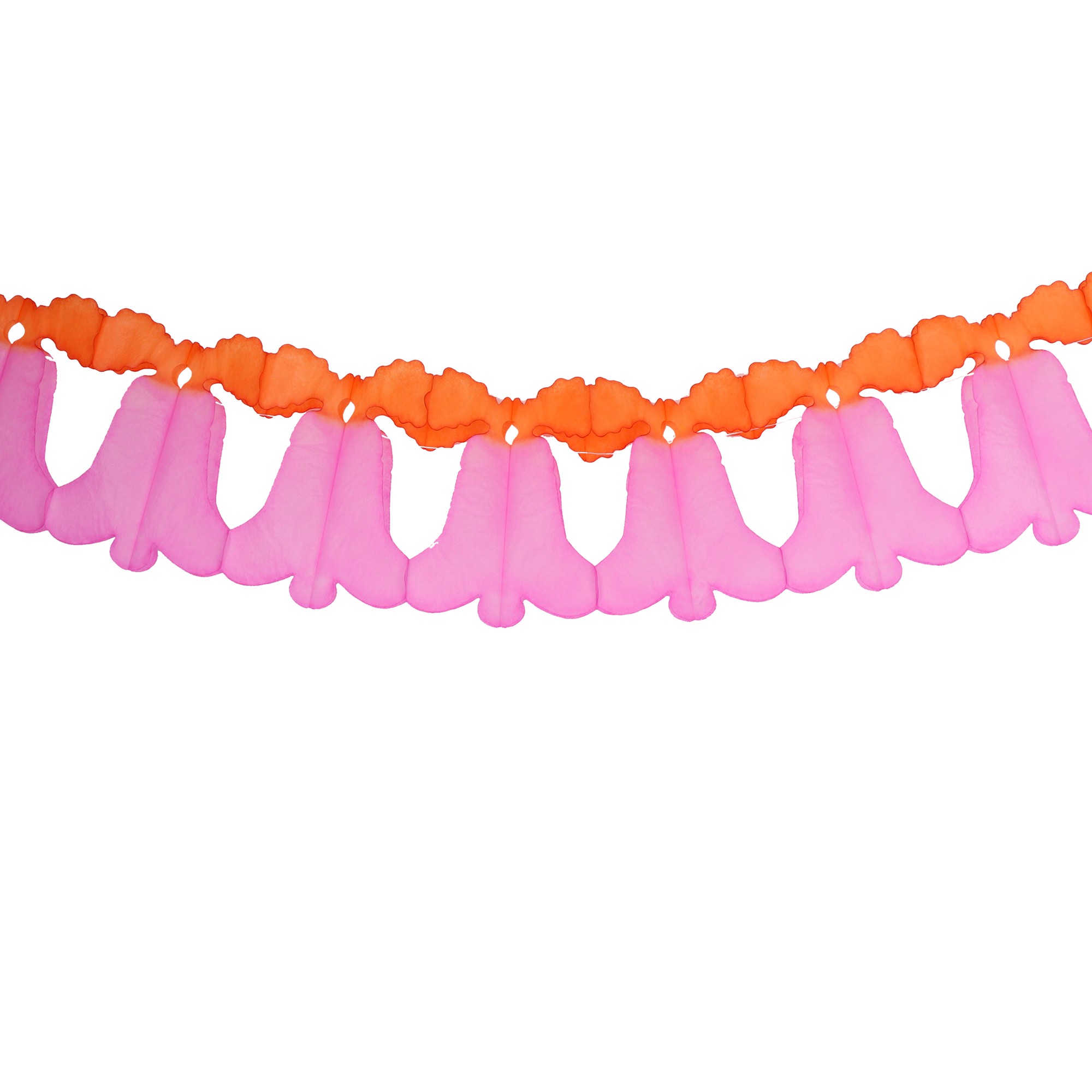 Bell Garland Pink & Orange, 3.6m