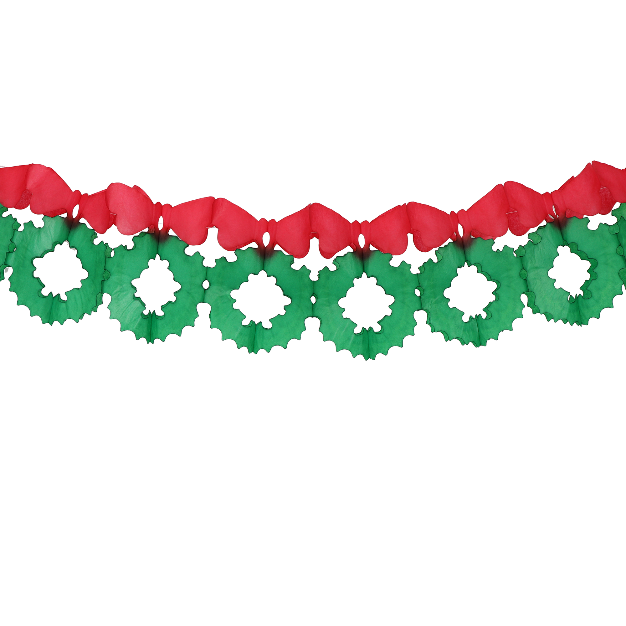 Wreath Garland 3.6m, Green & Red