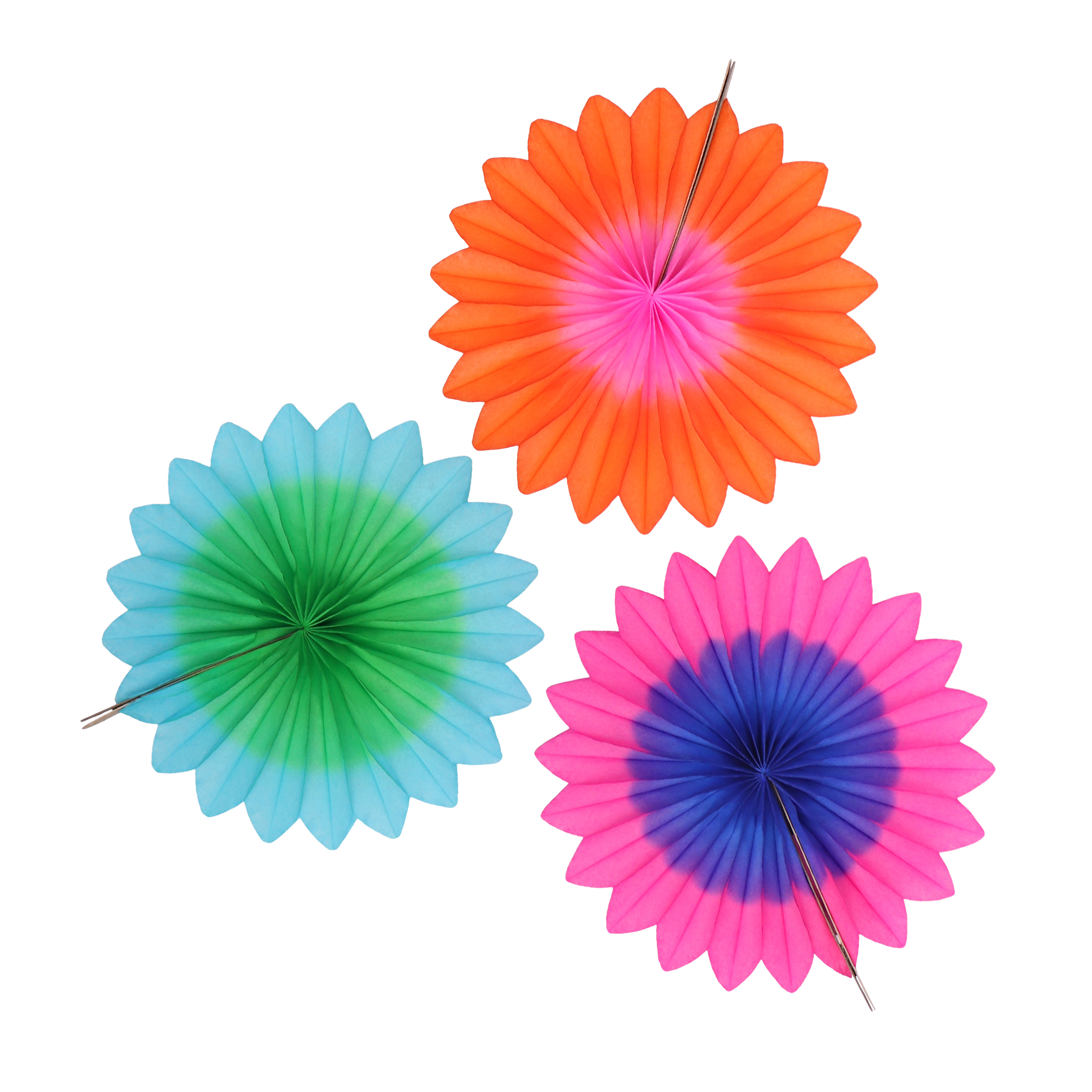 Flower Fan 15cm Two-Tone, Set of 3