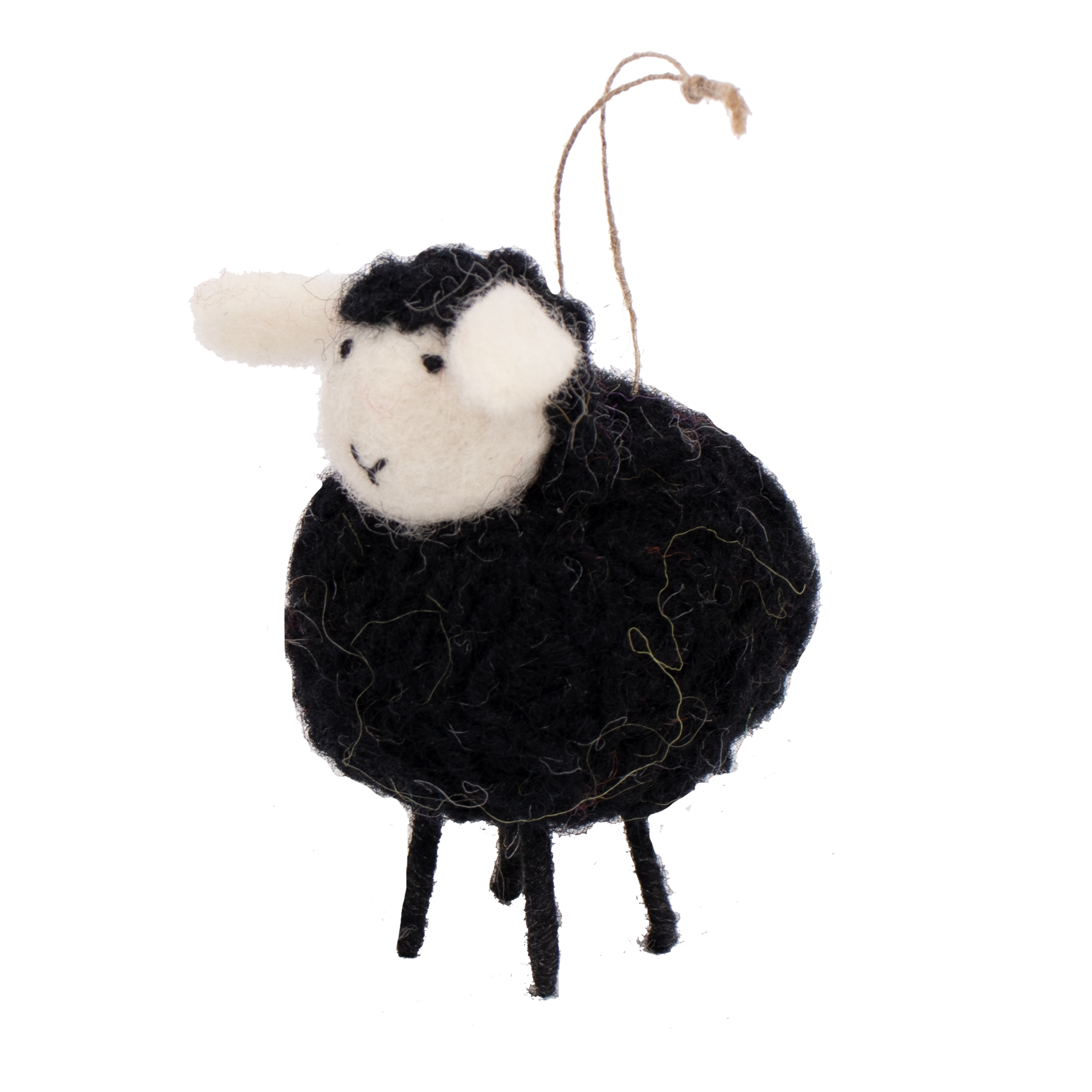 Black Sheep Felt Decoration, 8cm