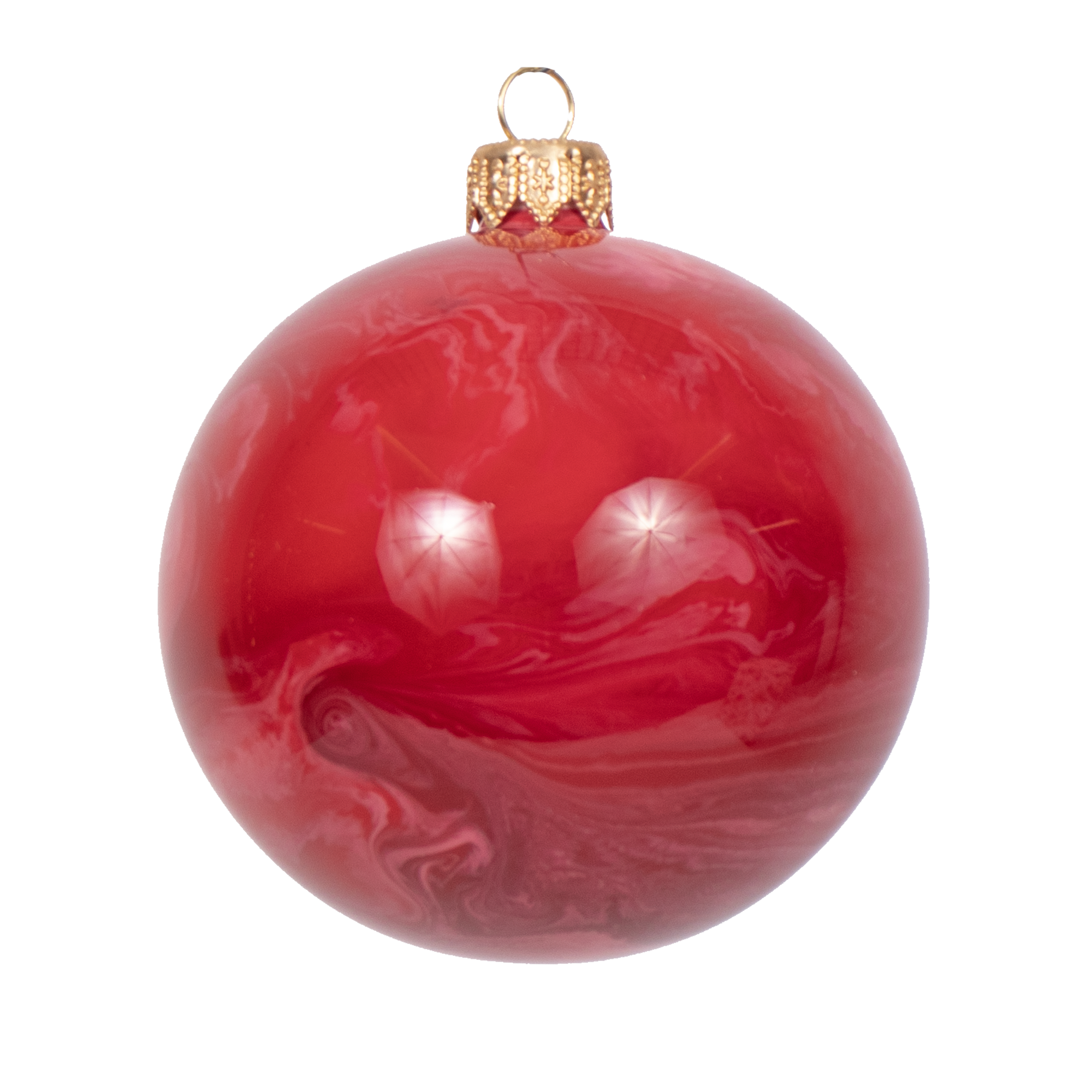 Molten Glass Bauble Jasper, 8cm