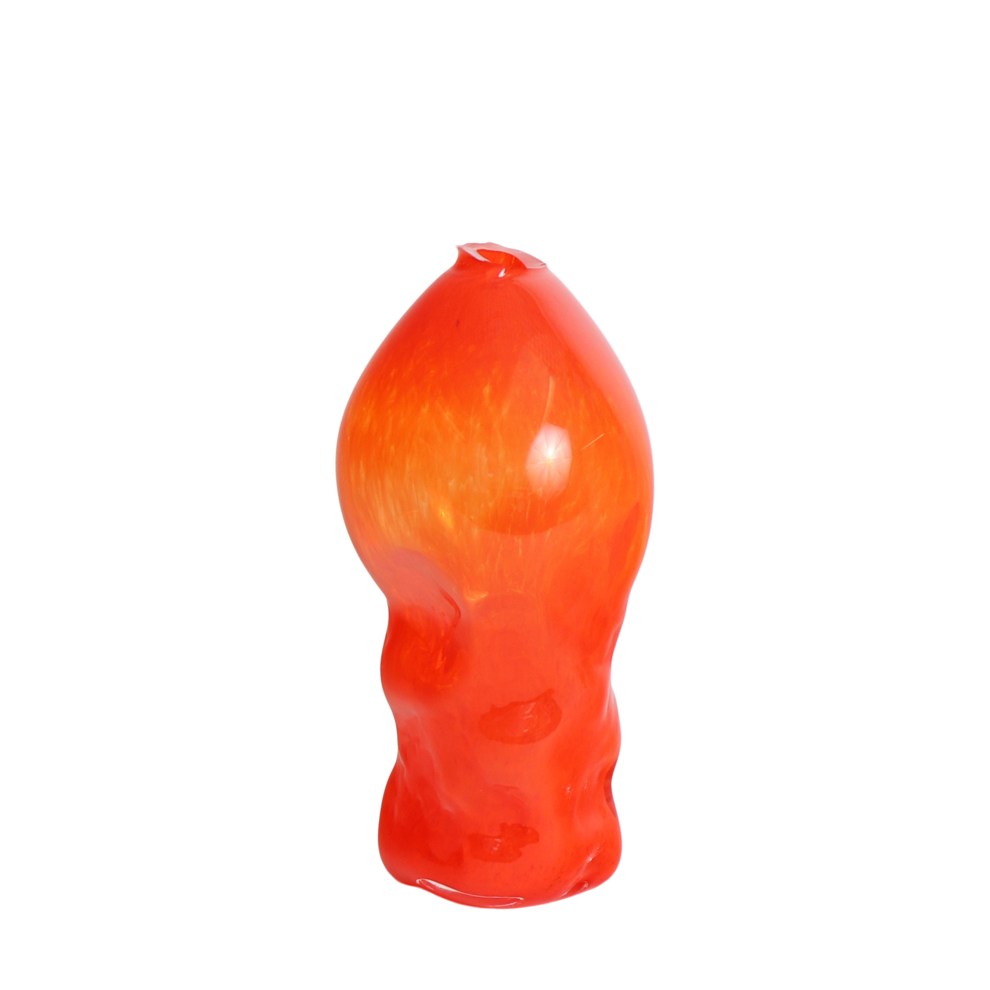 Irregular Vessel Vase Blood Orange