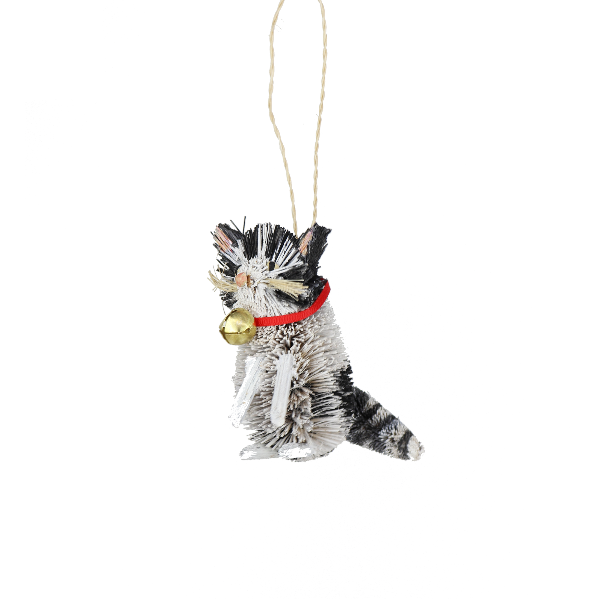 Bristle Cat Decoration, 10cm