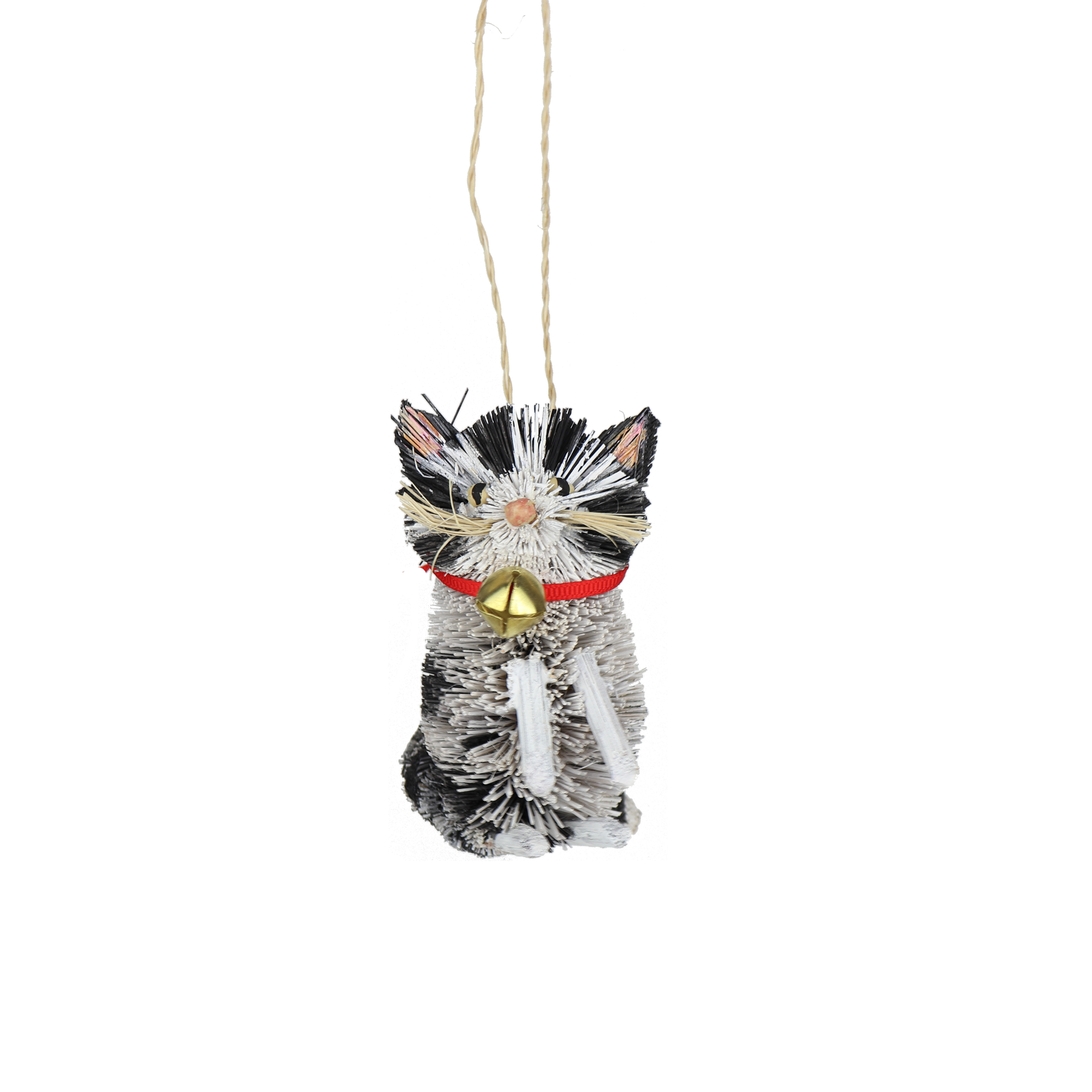 Bristle Cat Decoration, 10cm