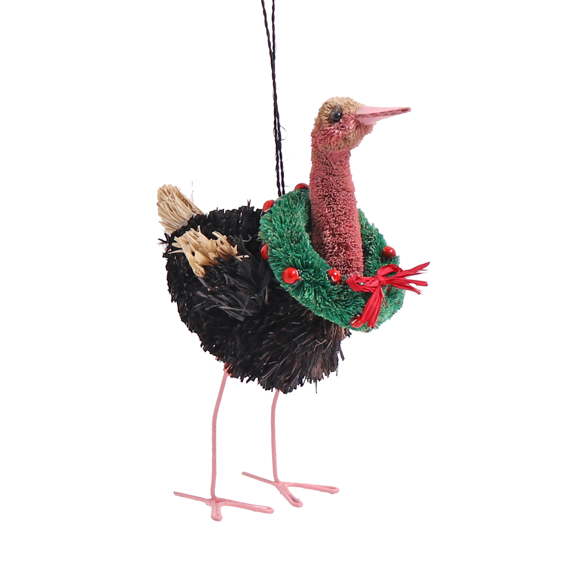 Bristle Ostrich Decoration, 12cm