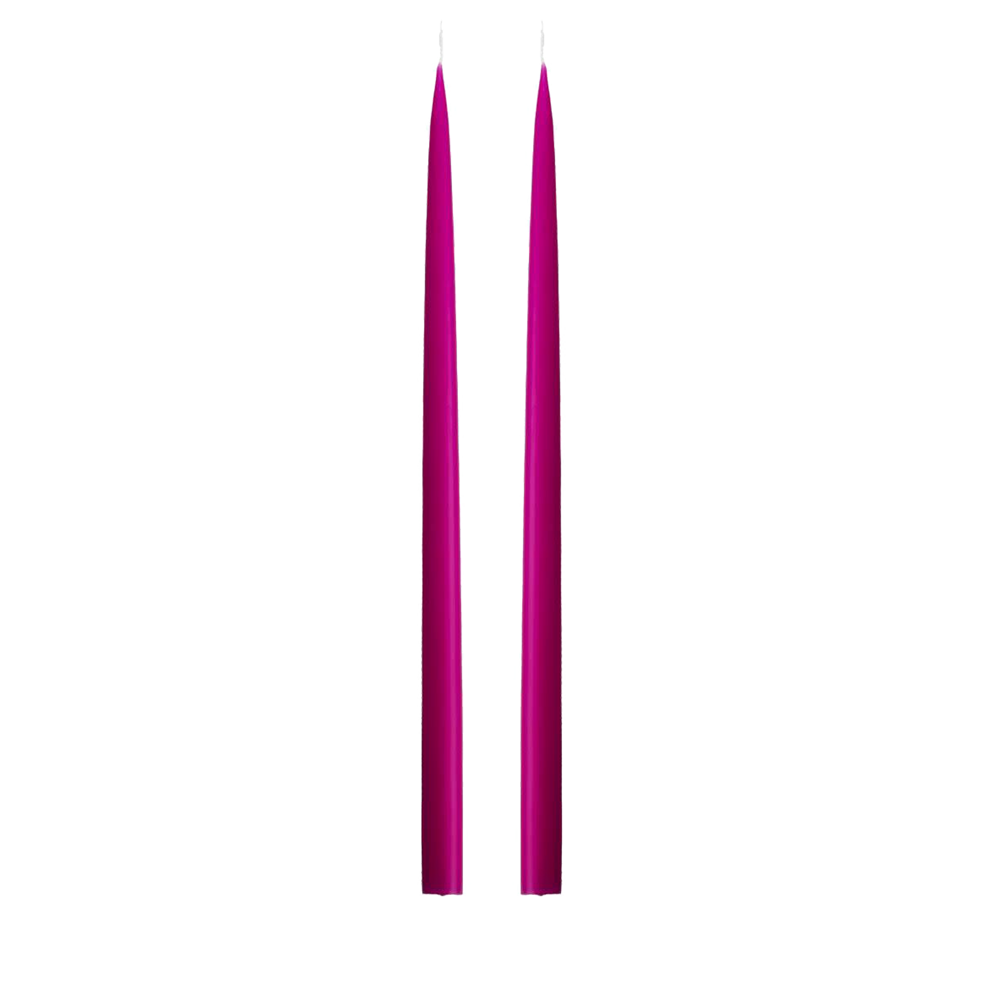 Slim Candle Pair, Cerise