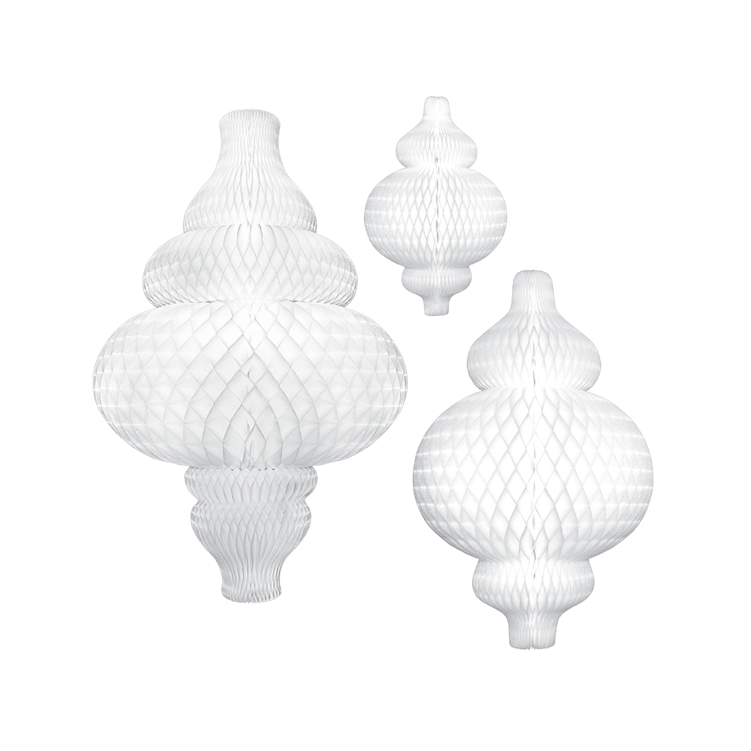 Honeycomb Opulent Ornament White