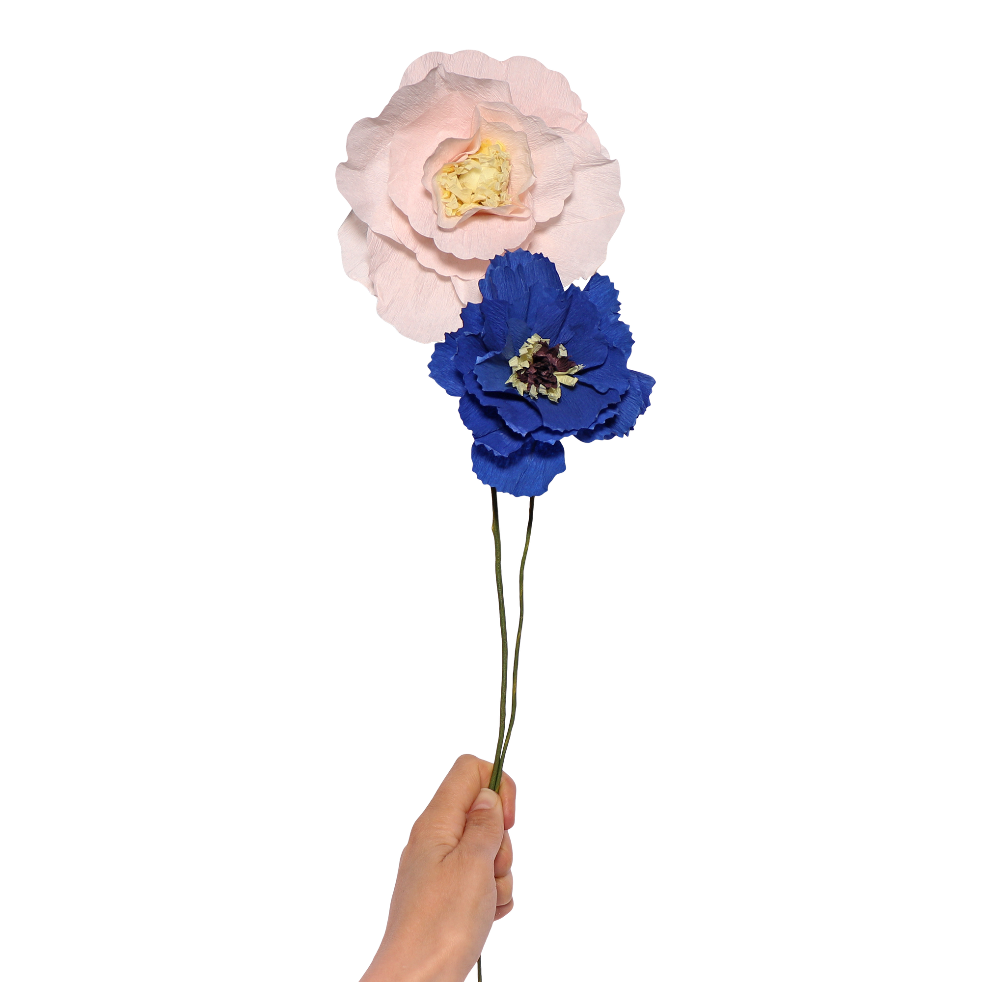 Peony Paper Flower, Blue