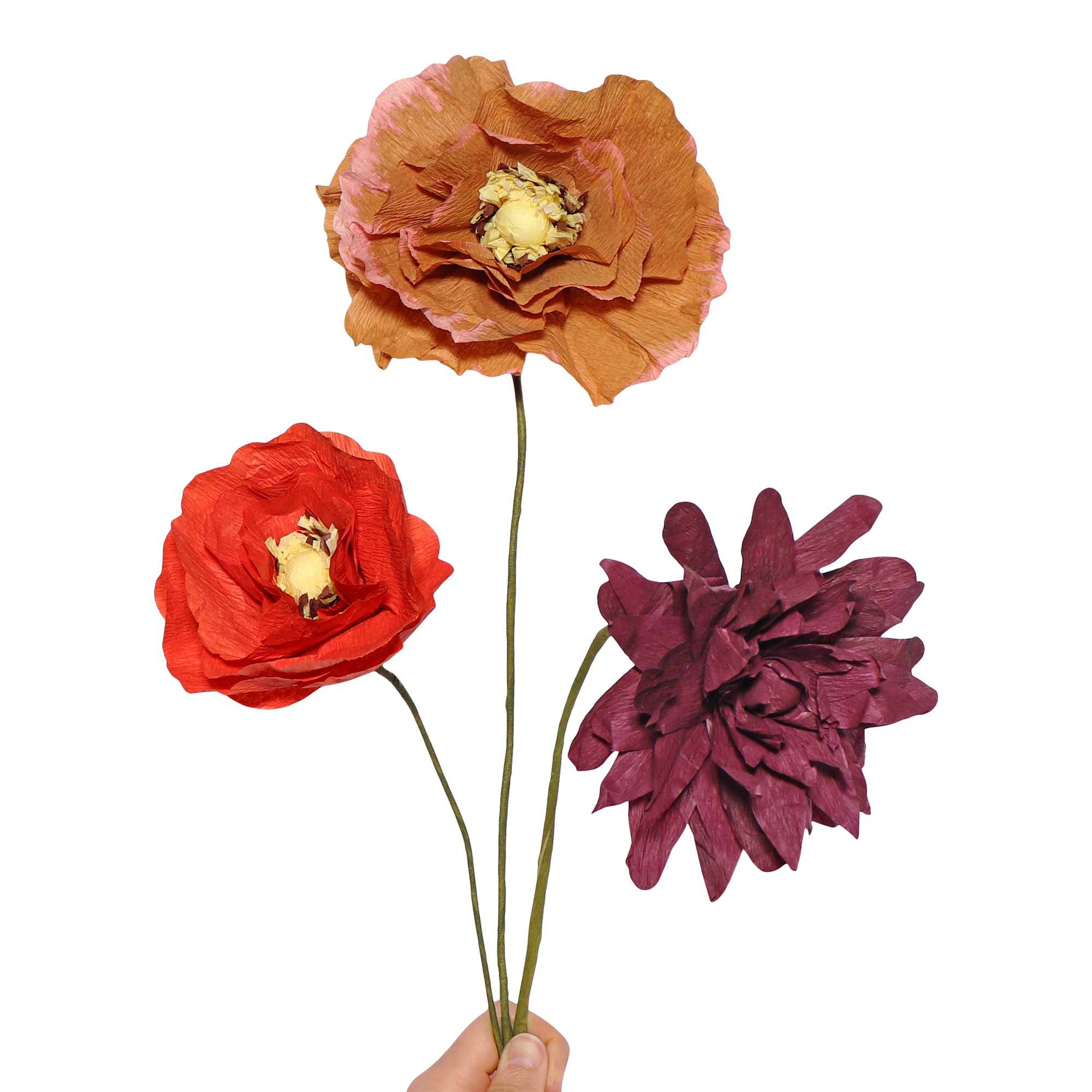 Ice Poppy Paper Flower, Dark Ochre