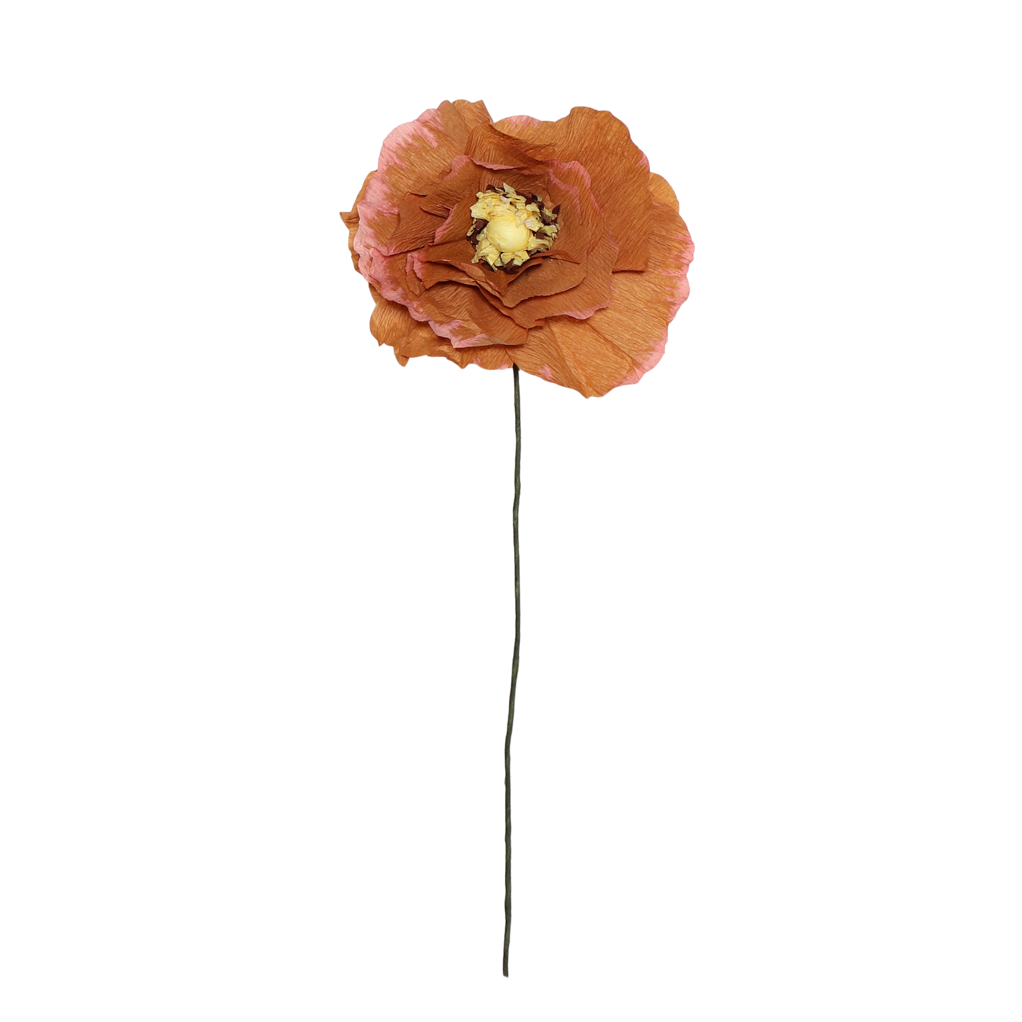 Ice Poppy Paper Flower, Dark Ochre