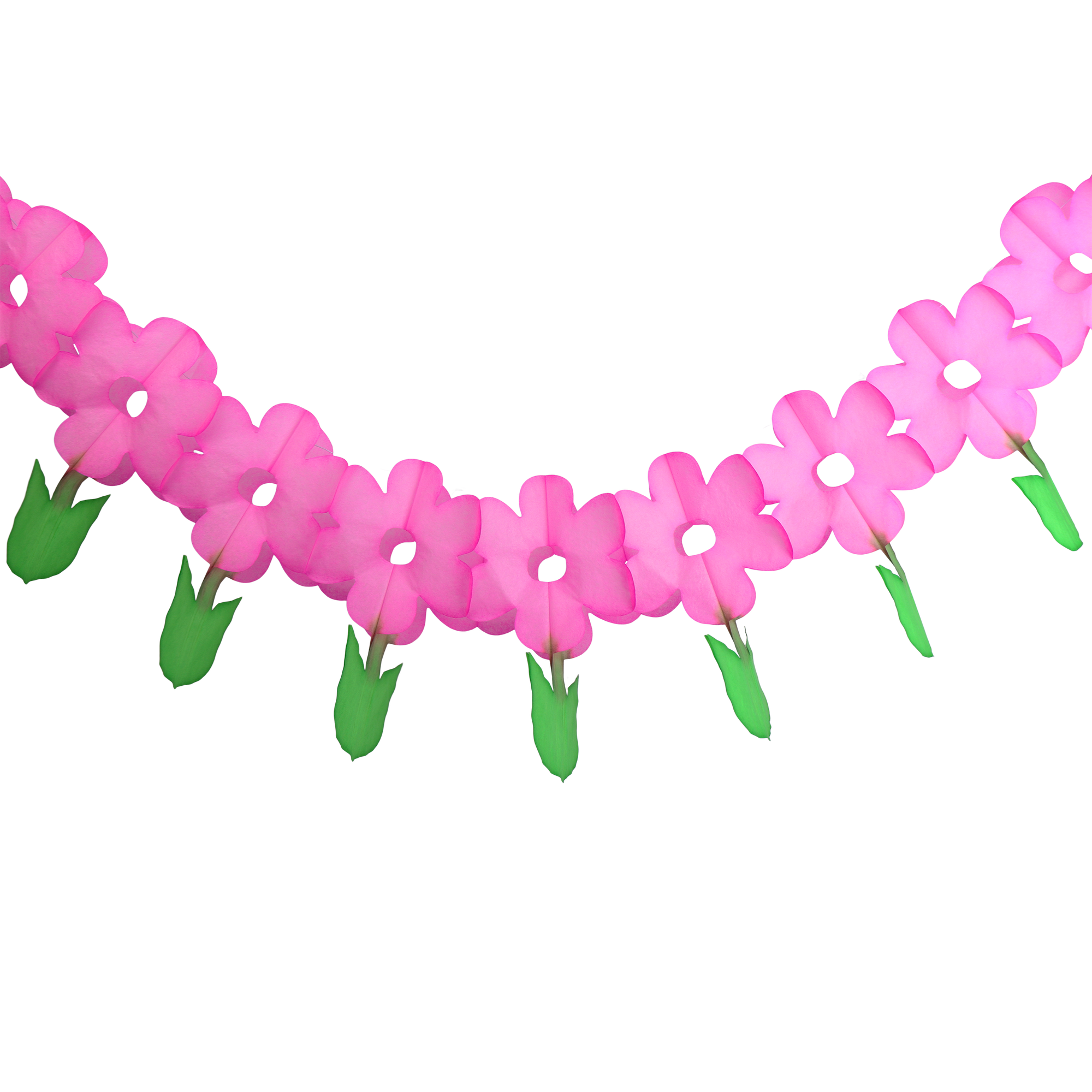 Flower Garland 3m, Bright Pink