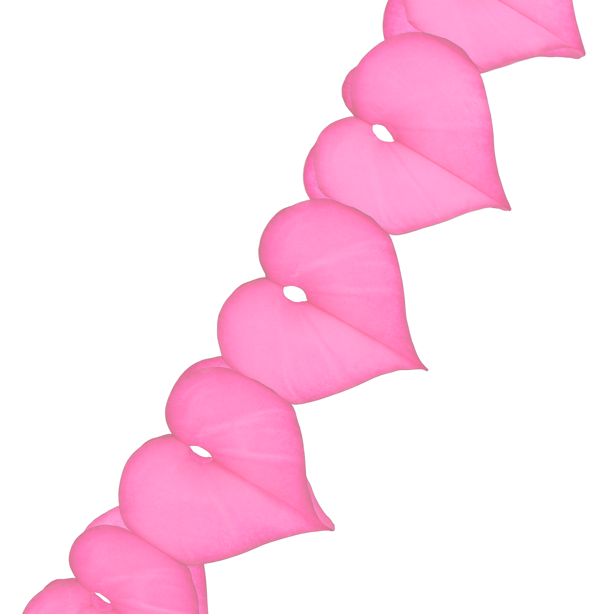 Heart Garland 3.6m, Candy Pink