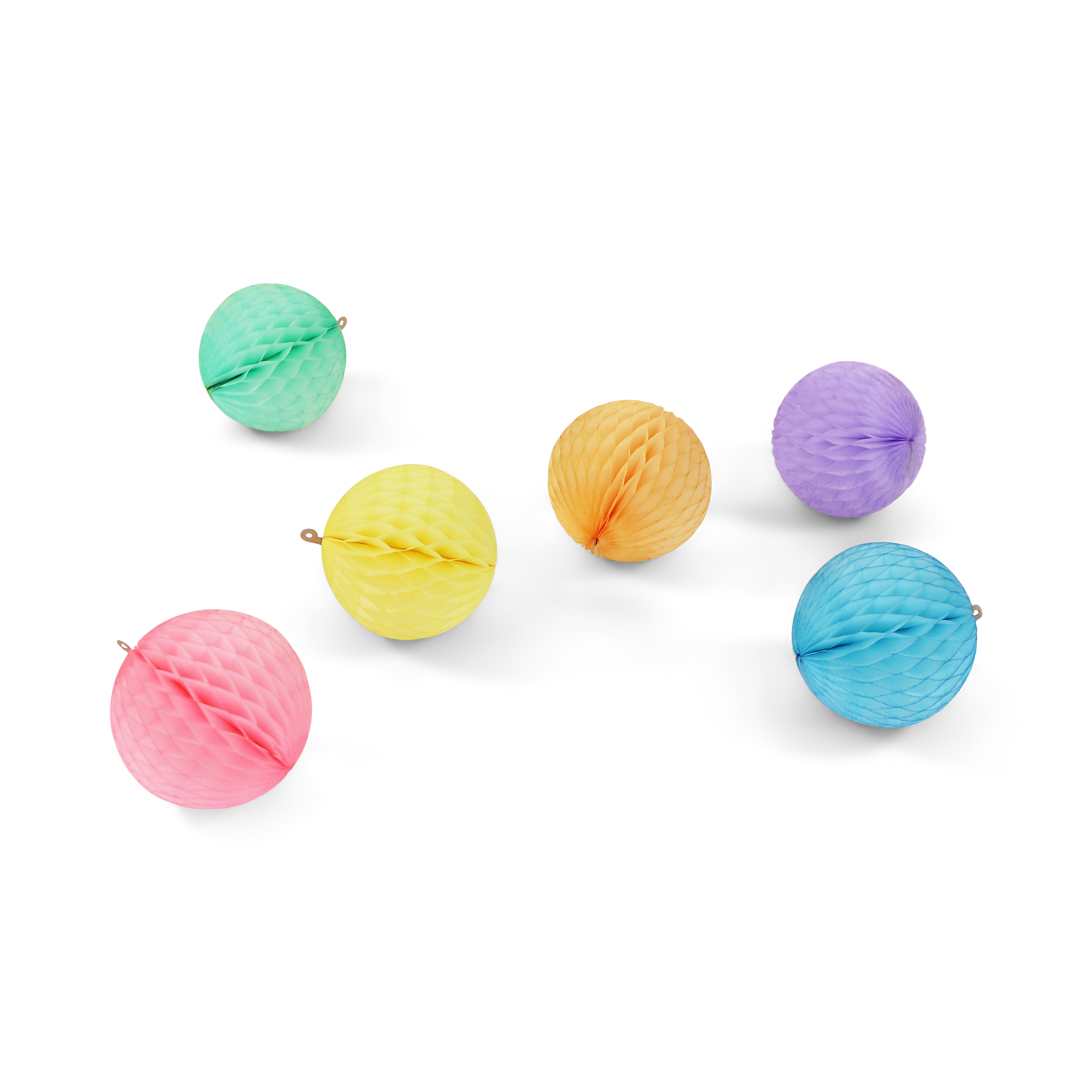 Honeycomb Ball 5cm Pastel, Set of 6