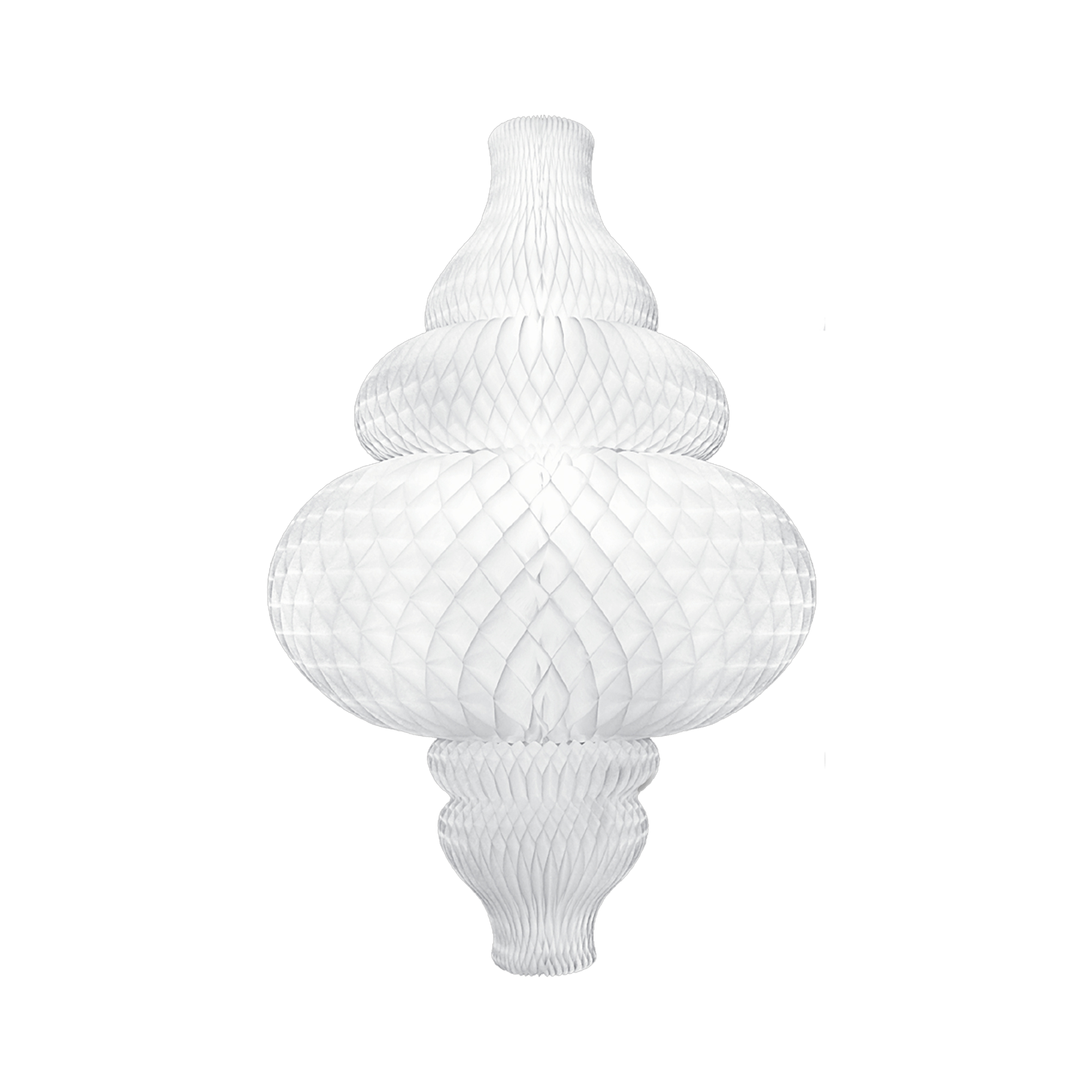 Honeycomb Opulent Ornament White