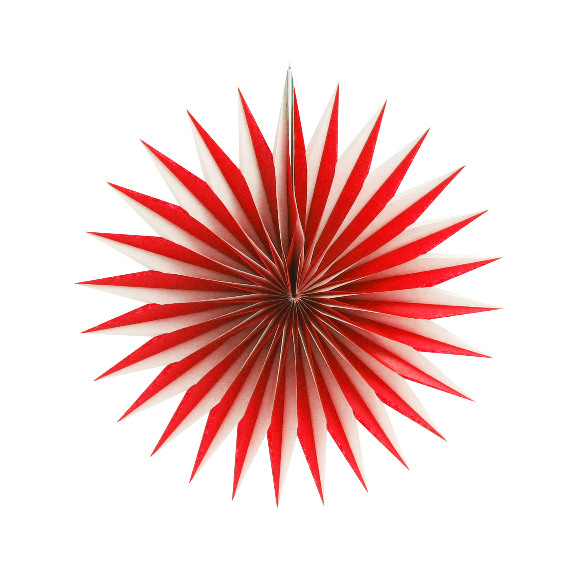 Pointed Fan Stripe 40cm, Red & White