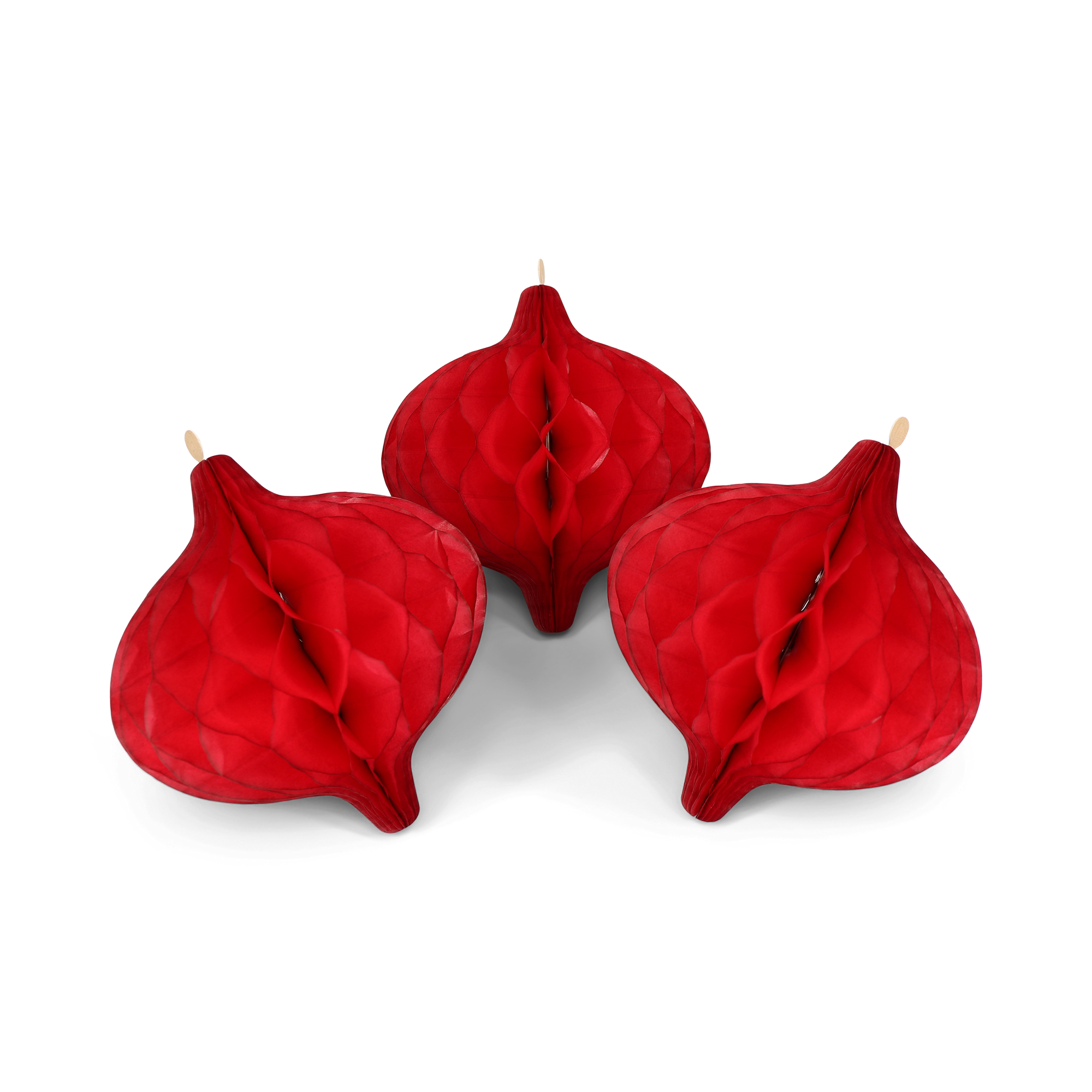 Honeycomb Onion 12cm Red, Pack of 3