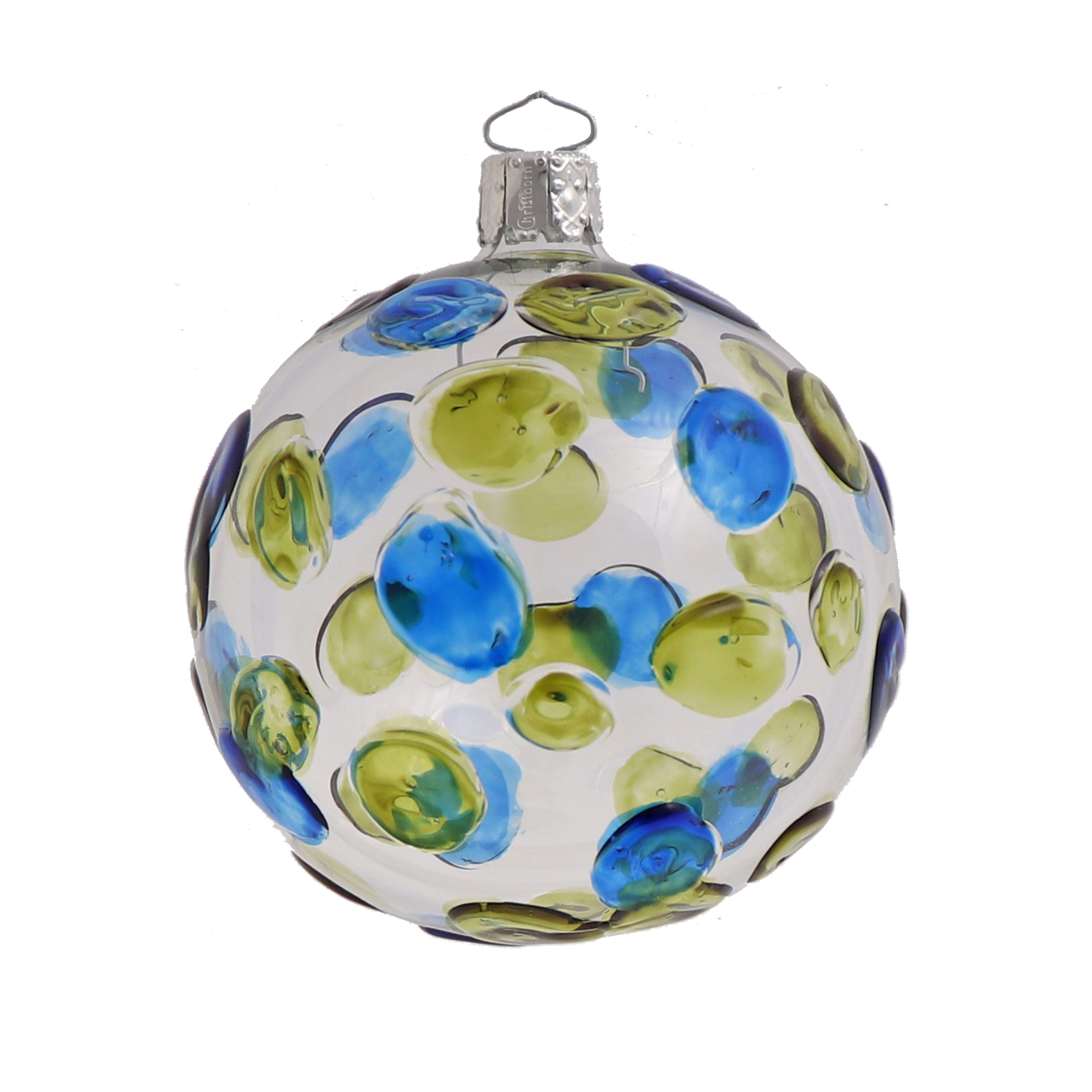 Spot Blue & Green Bauble, 8cm