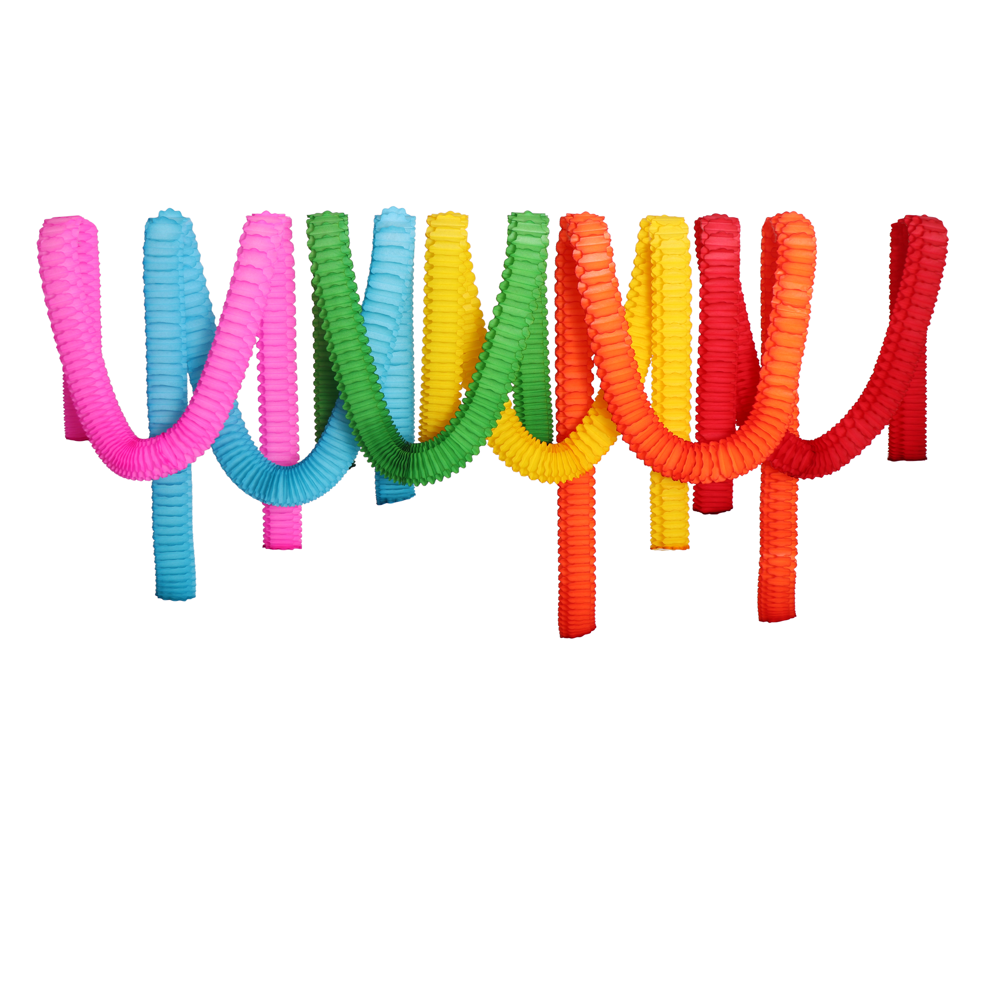 Streamer Garland 2m Rainbow, Set of 6