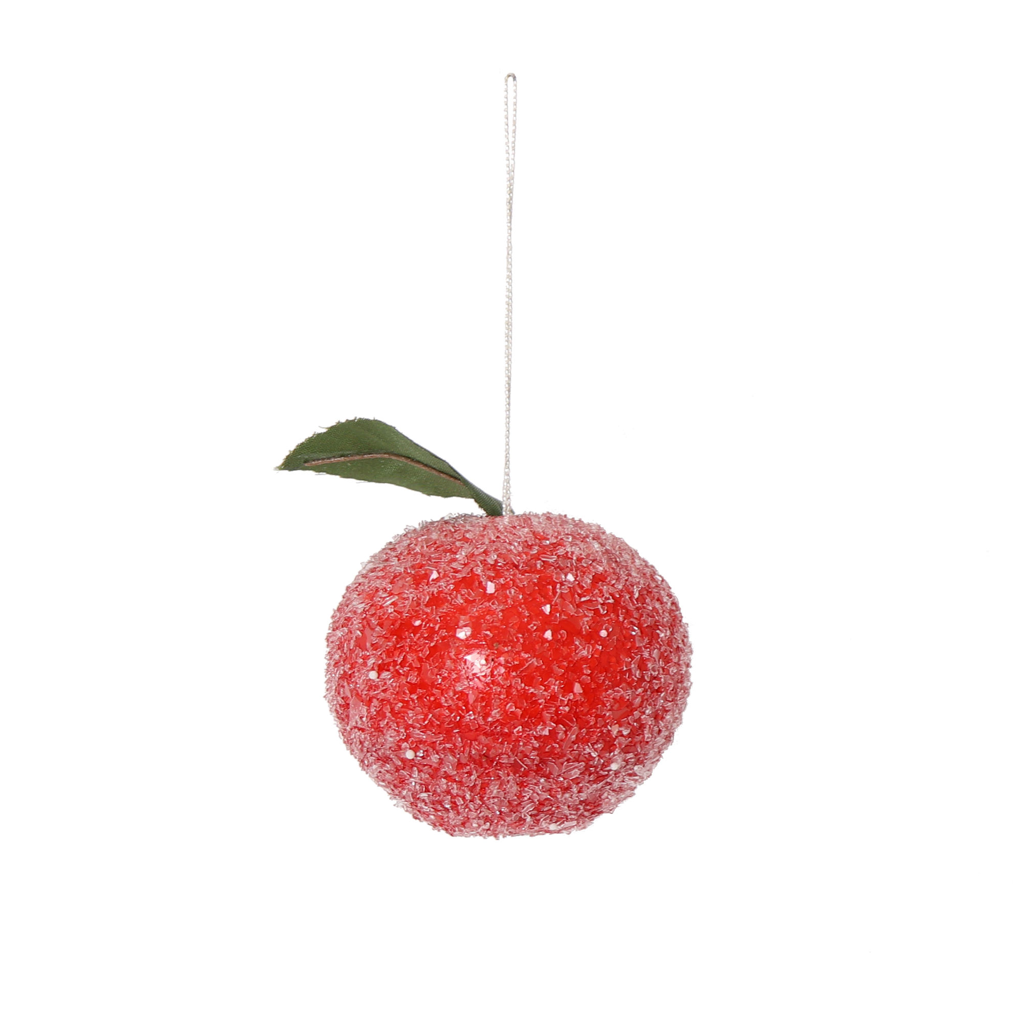 Spun Cotton Frosted Apple Decoration ,6cm